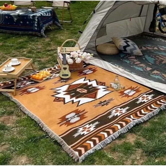 New Boho Throw Blanket Sofa Cover, Bed Cover Bedspread Western Decor - Picture 5 of 12